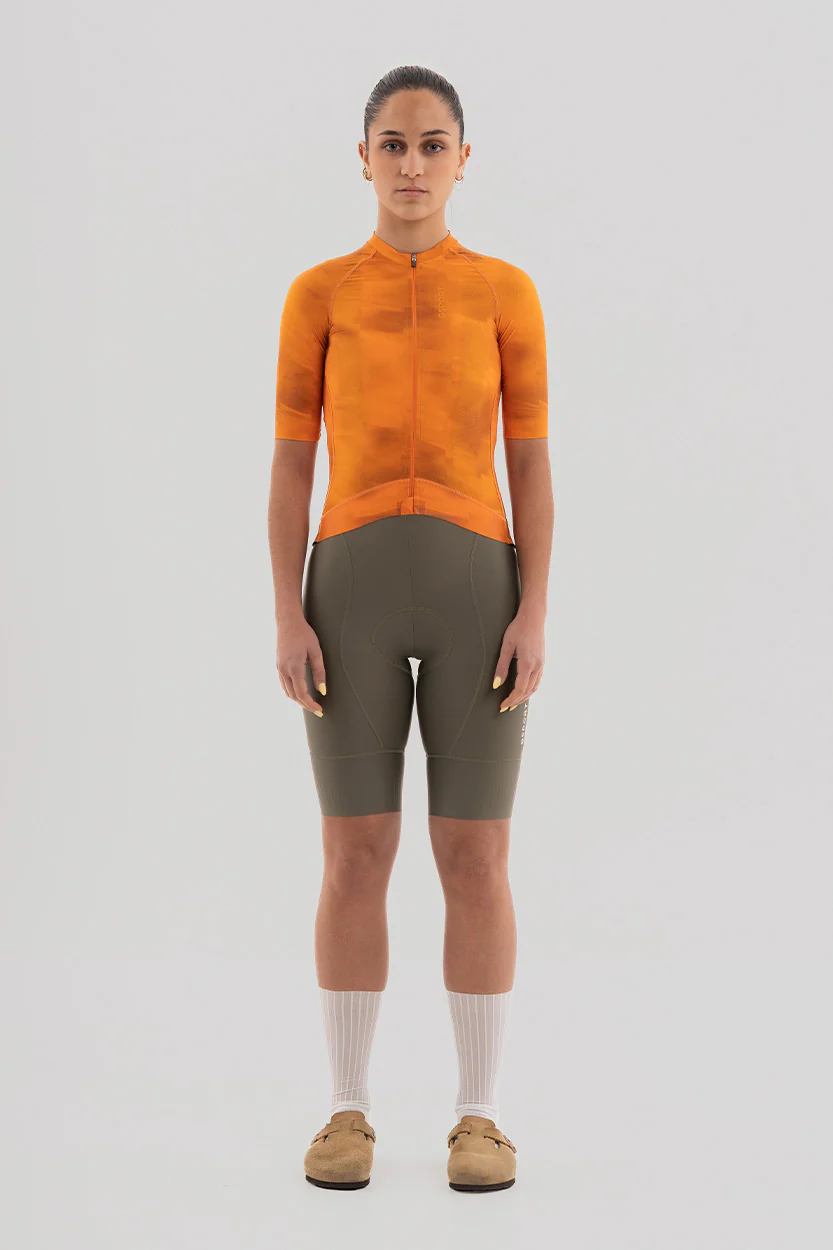 Maillot Pro Team Tangerine Mujer